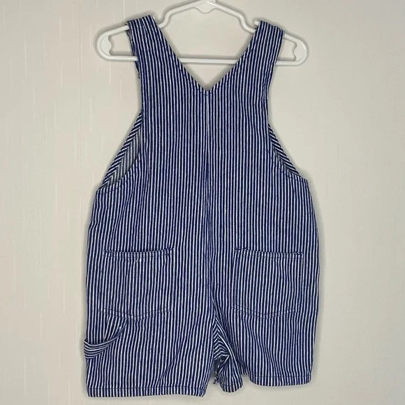 Vintage Kids Denim Striped Overalls Shortalls Great Lakes Recreation 3T - Picture 7 of 11